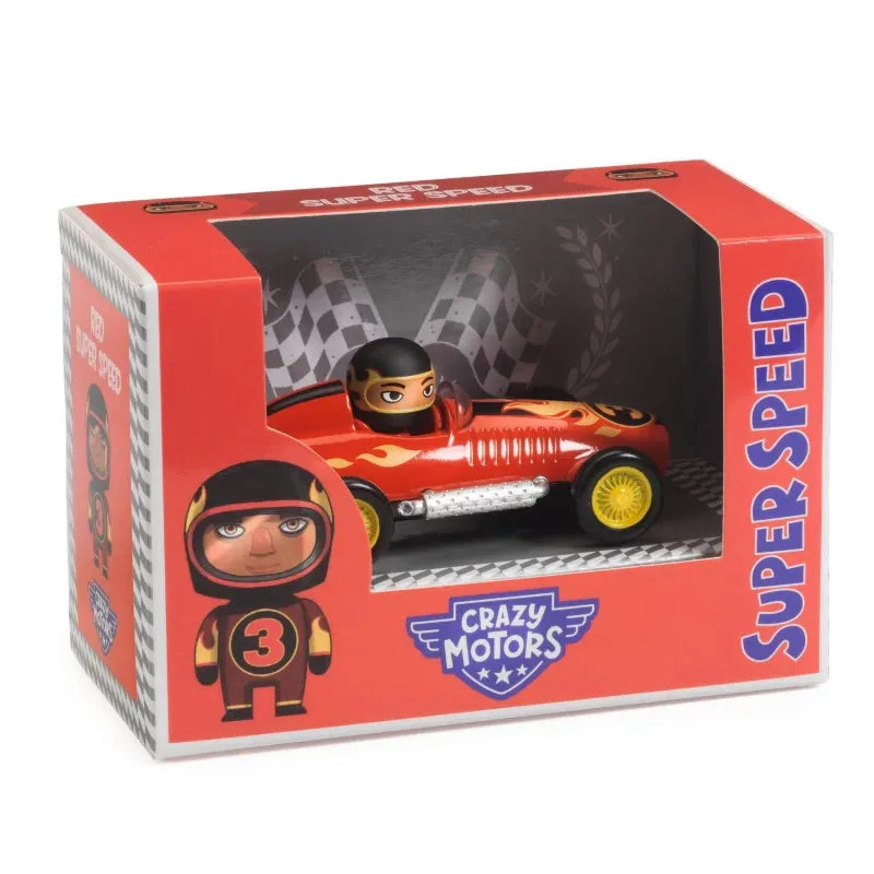 Crazy Motors Red Super Speed Djeco avec son emballage