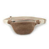 Sac banane velours Taupe - Rien que des bêtises