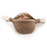 Sac banane velours Taupe - Rien que des bêtises