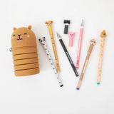 Set de 6 stylos effaçables Bo-Bo & Trousse en silicone Capybara - Mr Wonderful