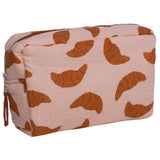 Trousse de toilette gaze de coton (doublée coton enduit) - croissants - BB&CO