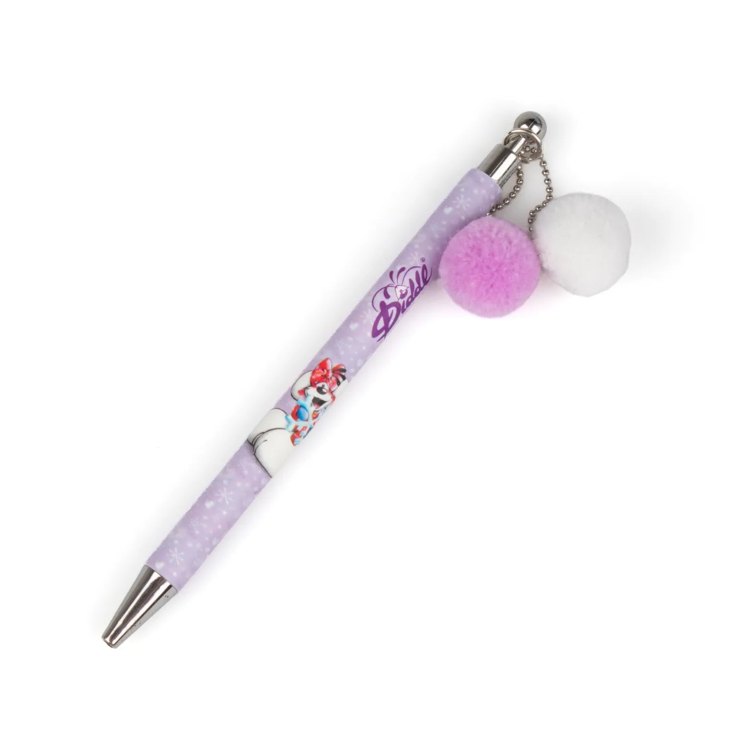 Diddl - Stylo pompon Diddlina Violet - Hiver